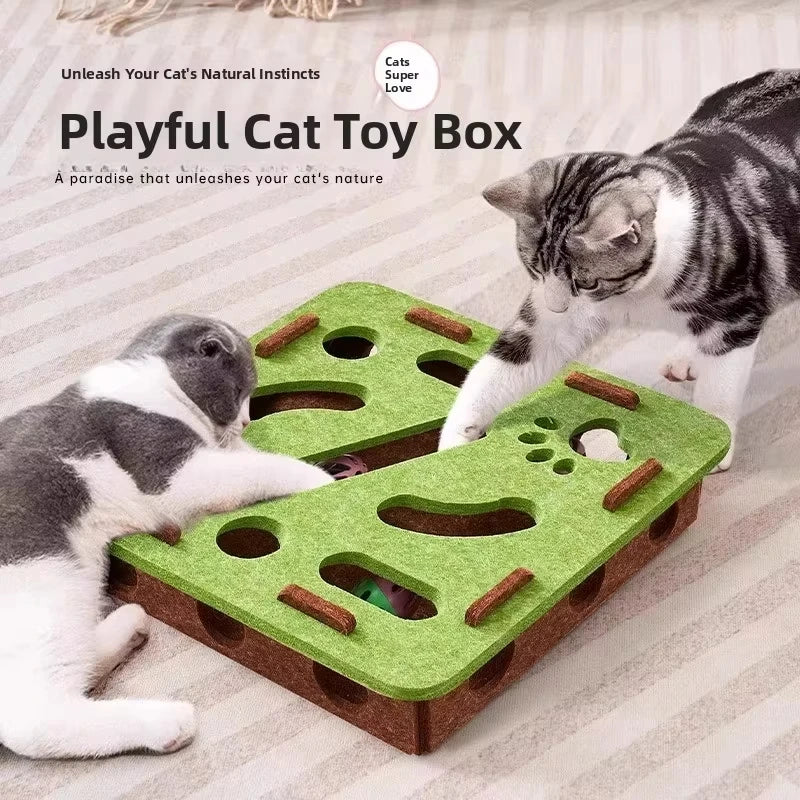 HappyMax Felt Puzzle Box for Cats