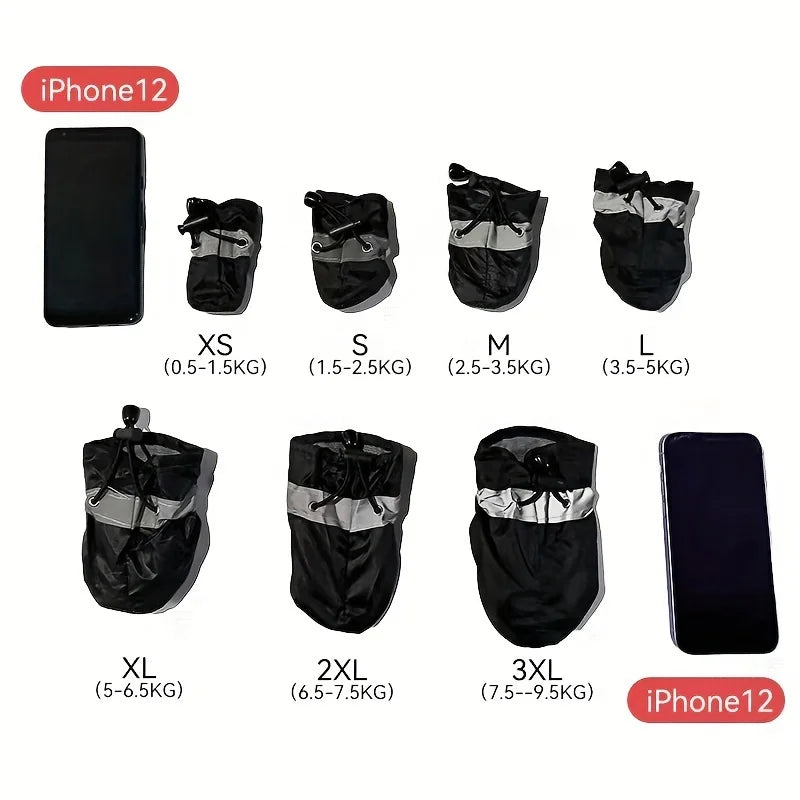 HappyMax Rain Boots for Small Dogs (Set of 4)